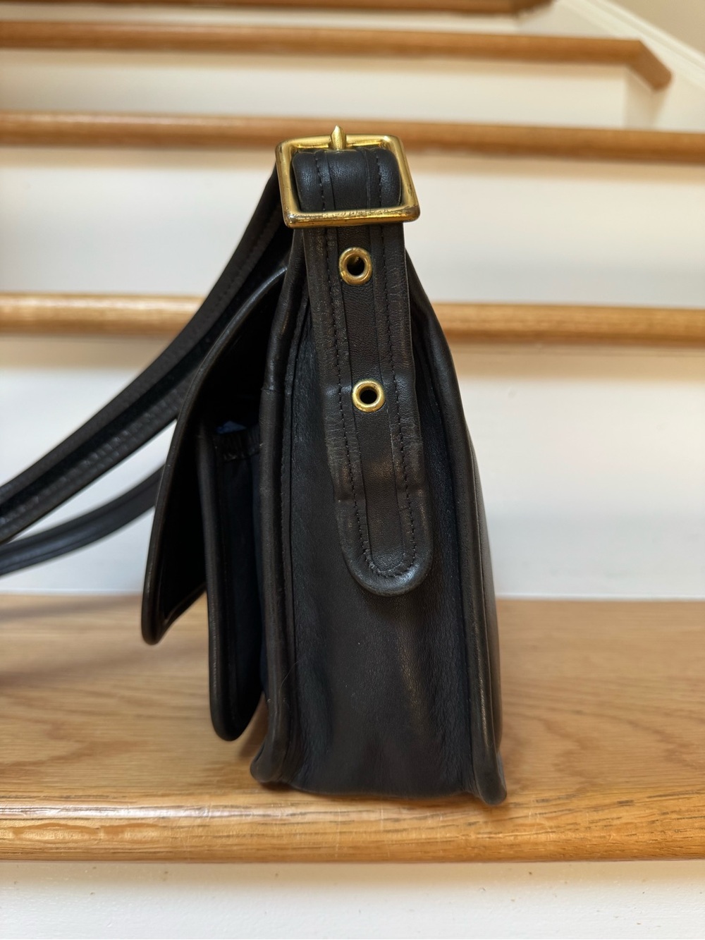 Vintage Coach Rambler’s Legacy 9061 Black Leather Bag from Costa Rica - Picture 2 of 11
